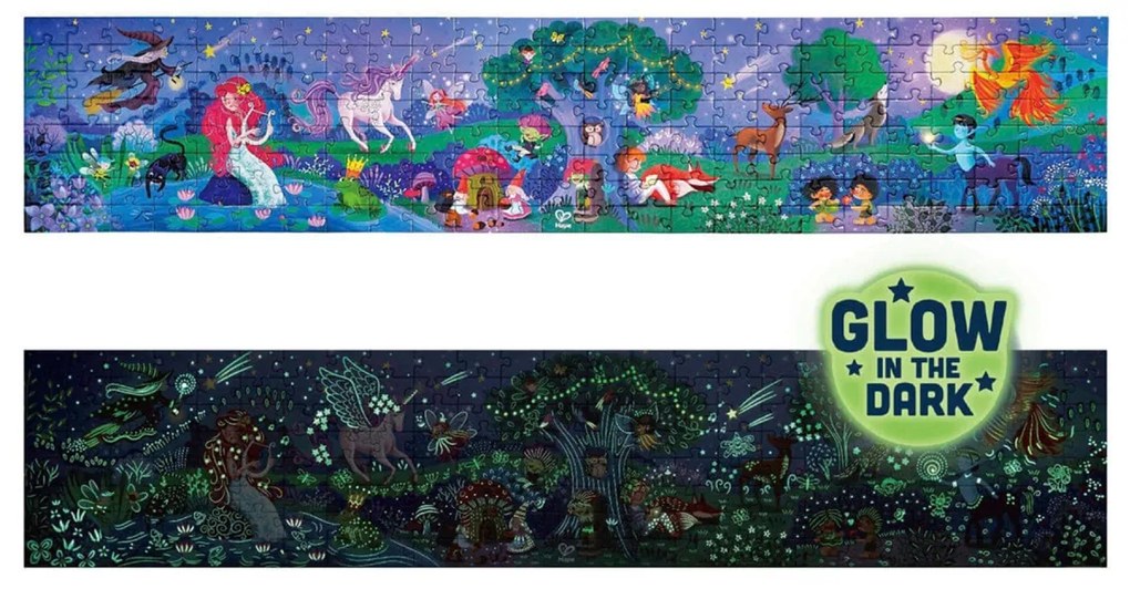 Puzzle pentru copii fosforescent cu Zane (200 piese, 1.5m)
