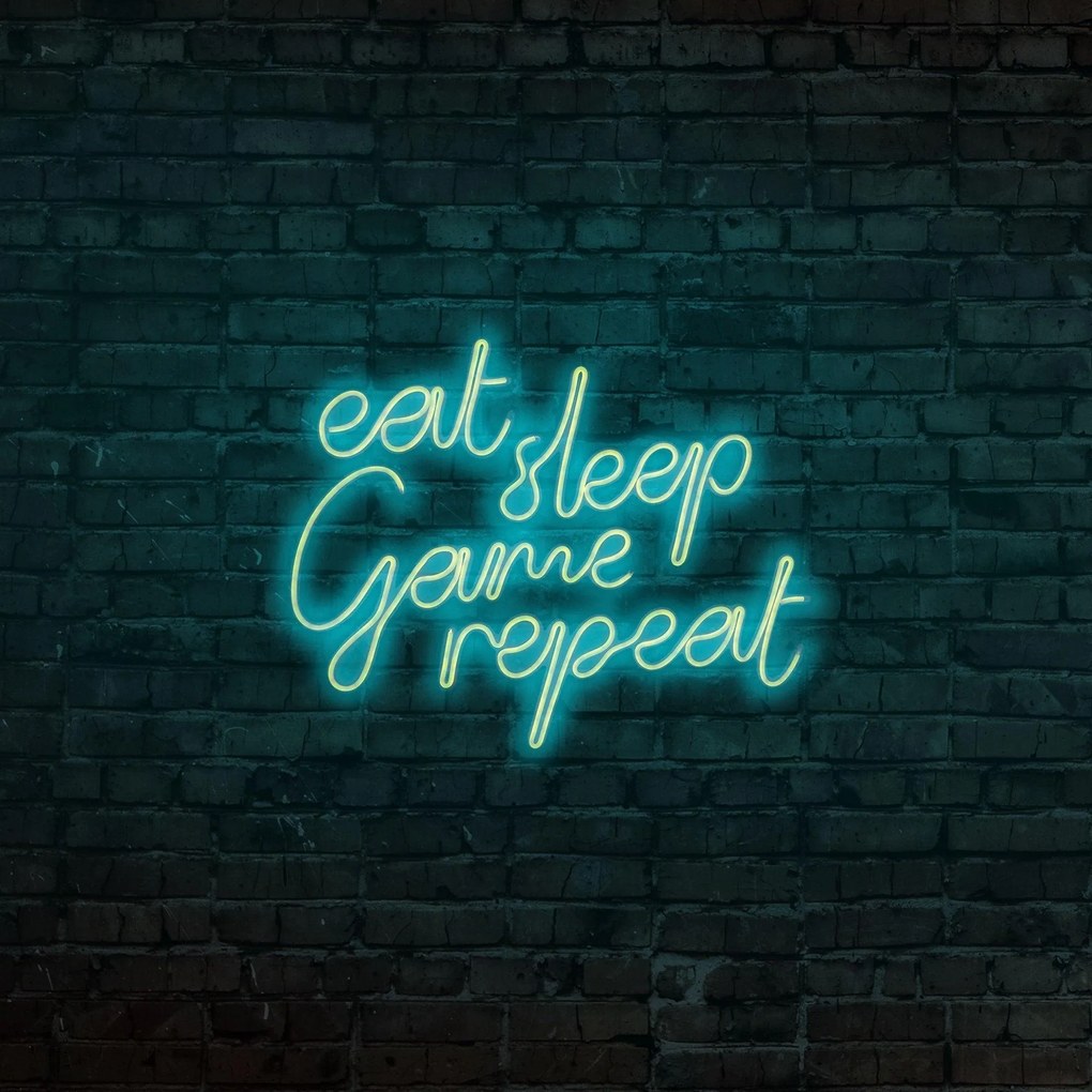 Aplica de Perete Neon eat sleep game repeat, 51 x 41 cm