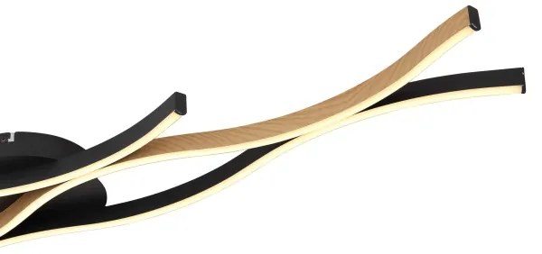 Plafonieră LED GERONIMO LED/35W/230V negru Globo 67206DW