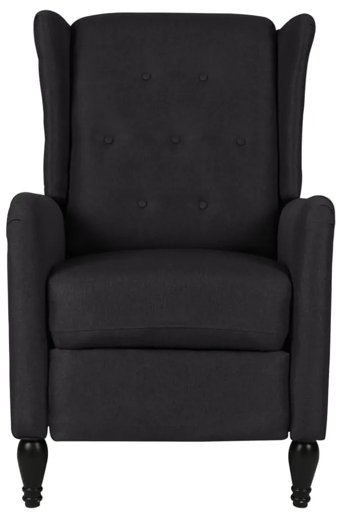 329332 vidaXL Fotoliu de masaj rabatabil, negru, material textil