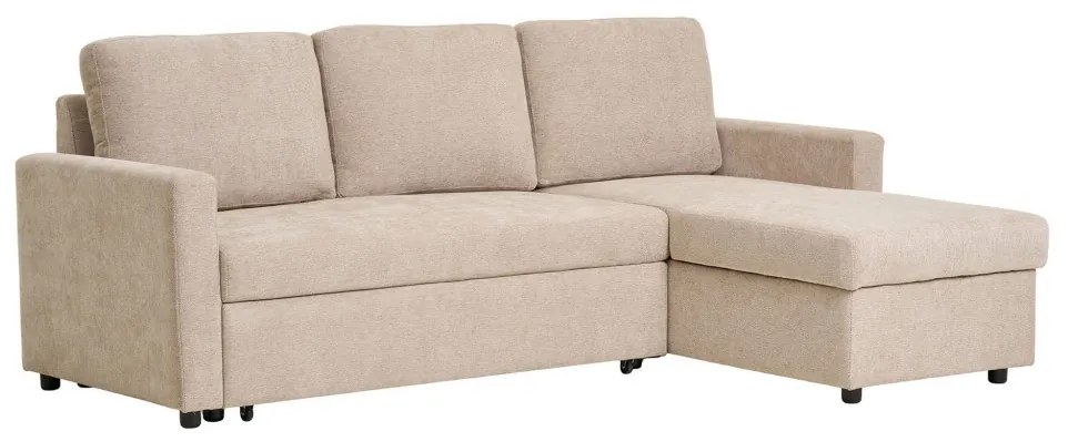 Canapea extensibilă Belfast, nisip închis, cu picioare naturale, HN1085