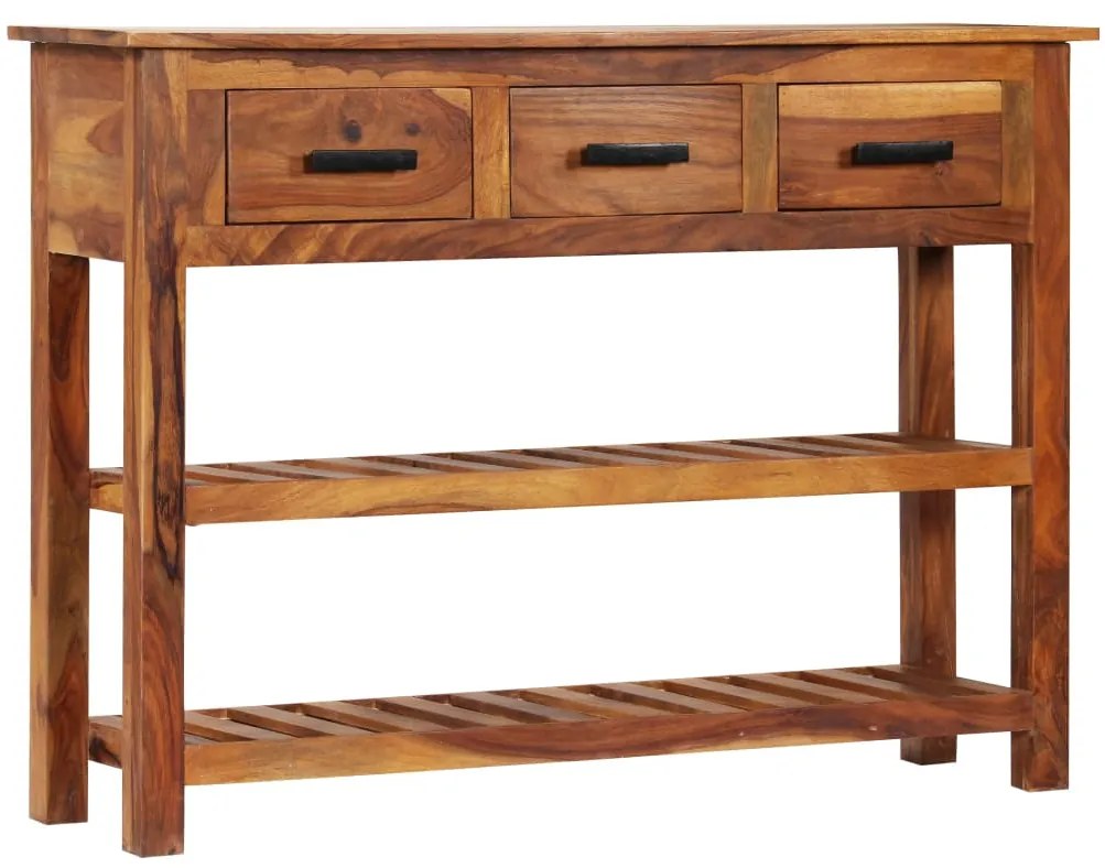 vidaXL Servantă cu 3 sertare, 110 x 30 x 80 cm, lemn masiv de acacia