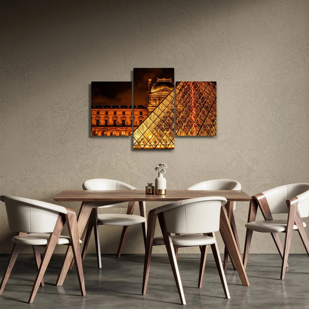 Tablou cu Louvre la Pris (90x60 cm)