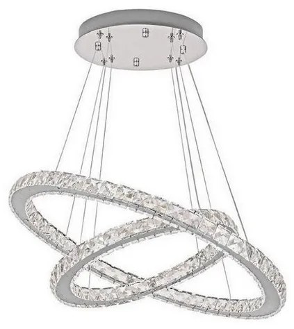 Lustră LED dimabilă pe cablu LED/115W/230V 3000-6500K argintiu + telecomandă