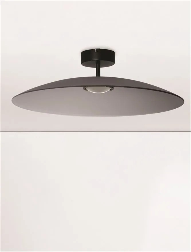 Plafoniera LED design modern POLIFEMO fumuriu, 60cm