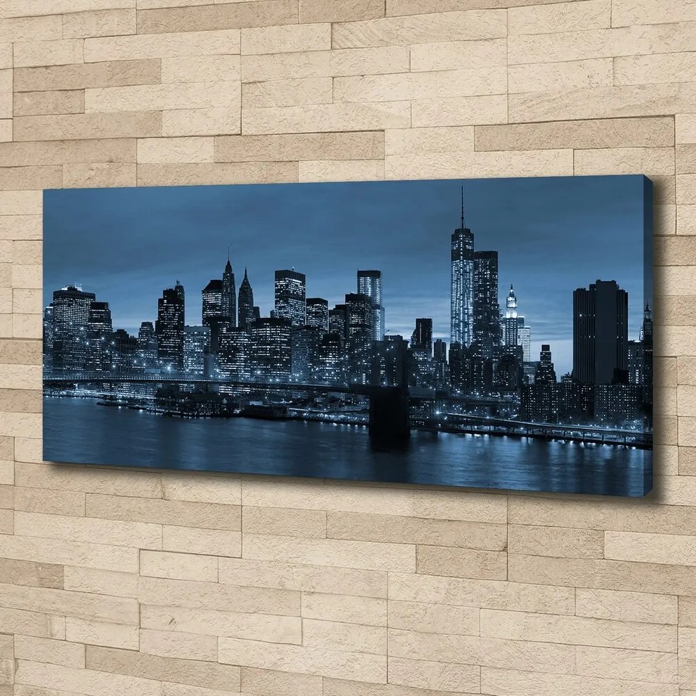 Tablou pe pânză canvas New york, pe timp de noapte