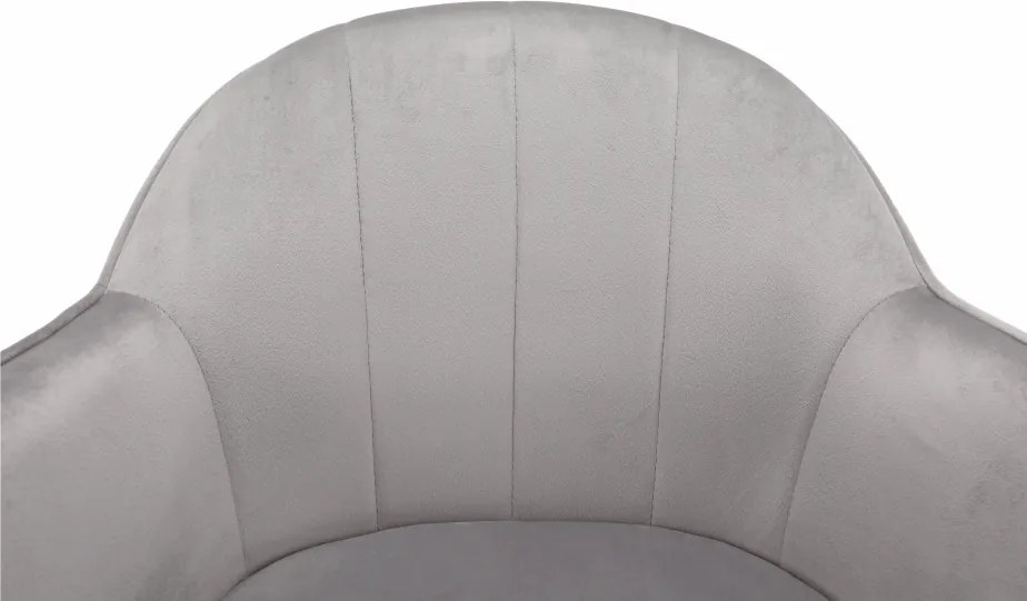 Scaun de birou, material textil din catifea gri deschis / negru, EROL