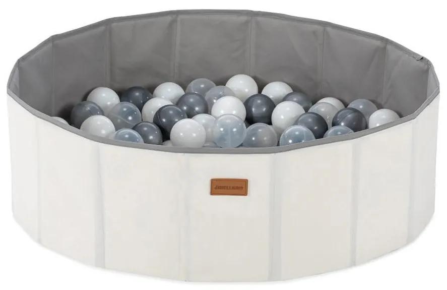 Piscină cu mingi pentru copii d. 80 cm alb/gri