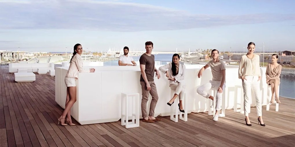 Scaun de bar exterior / interior design modern premium FRAME BAR STOOL 54076 Vondom