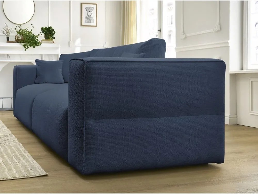 Canapea albastră extensibilă/cu spațiu de depozitare 265 cm Ezechiel – Bobochic Paris