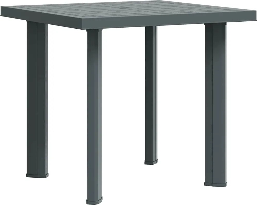 vidaXL Masă de grădină, verde, 80 x 75 x 72 cm, plastic