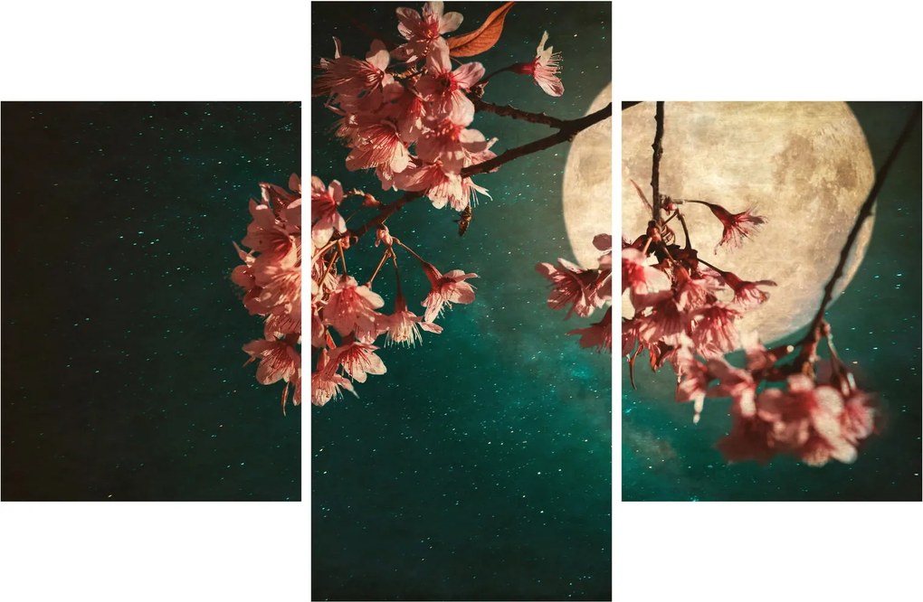 Tablou - Sakura în luna plină (90x60 cm)