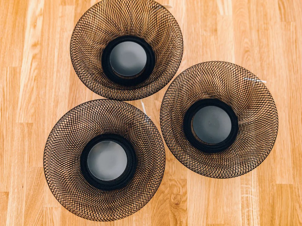 Coș de fructe din metal negru Ø 25 cm