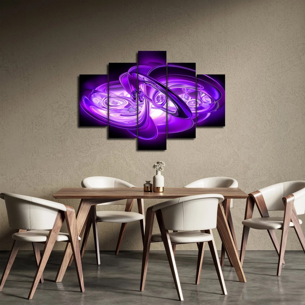 Tabloul fractalilor în violet (150x105 cm)