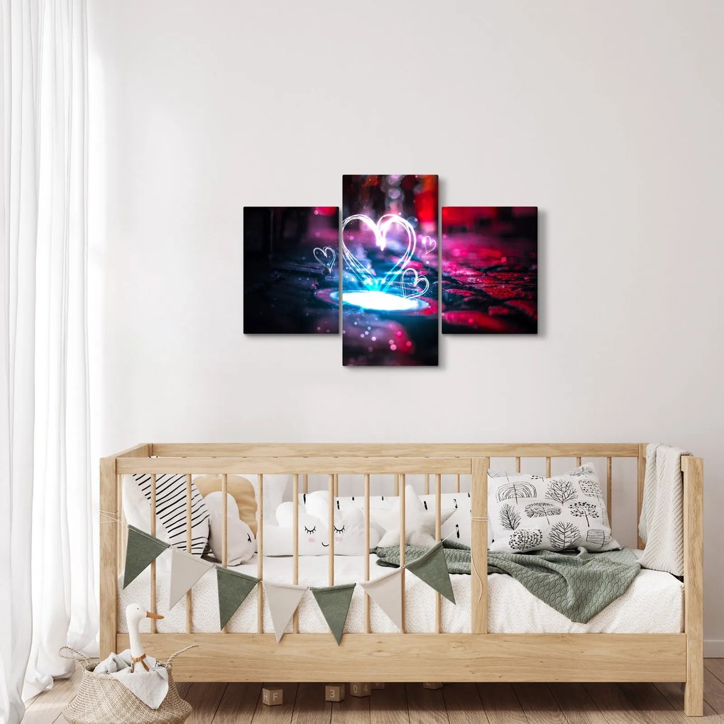 Tablou cu inima iluminată (90x60 cm)