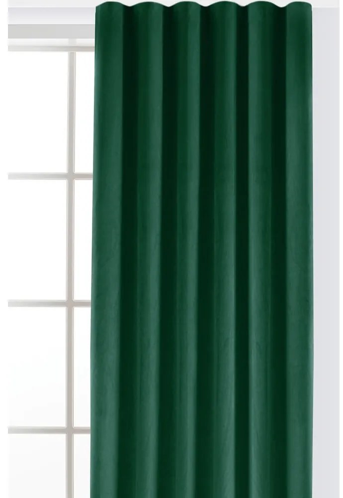 Draperie verde dimout (semi-opacă) din catifea 400x270 cm Velto – Filumi