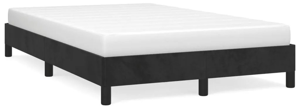 346966 vidaXL Cadru de pat, negru, 120x200 cm, catifea