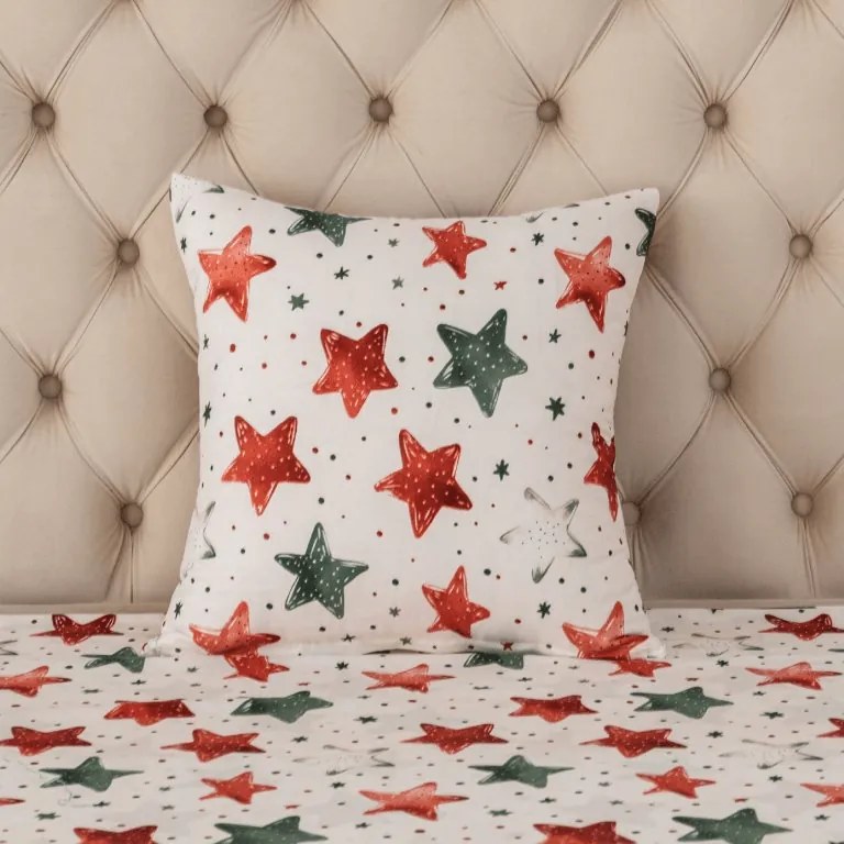 Husa pentru perna din microfibra COLORFUL STARS 45x45 cm, colorat