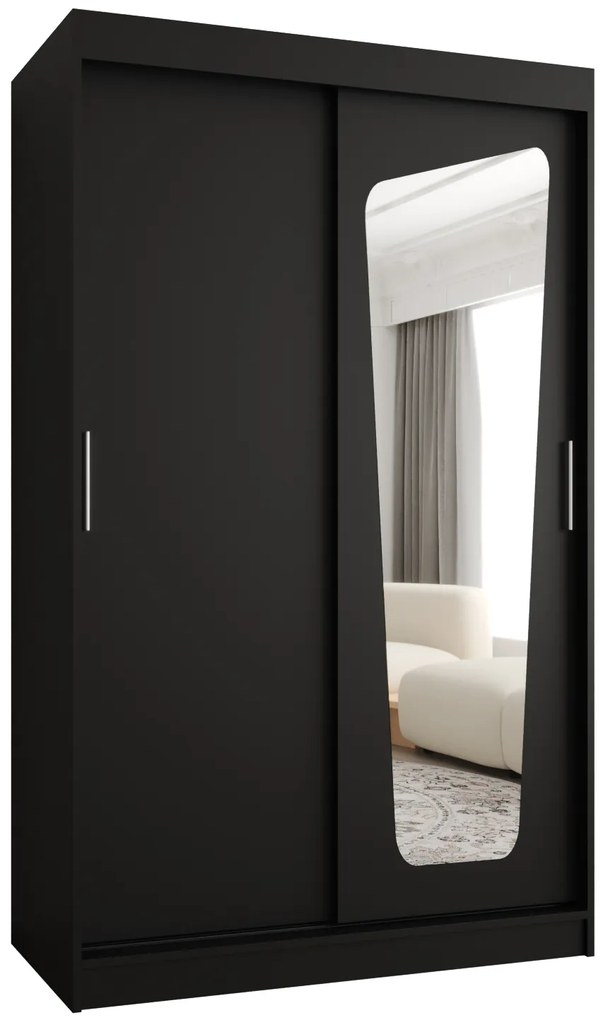 Dulap de haine 120 cm Mokka (Negru). 1126025