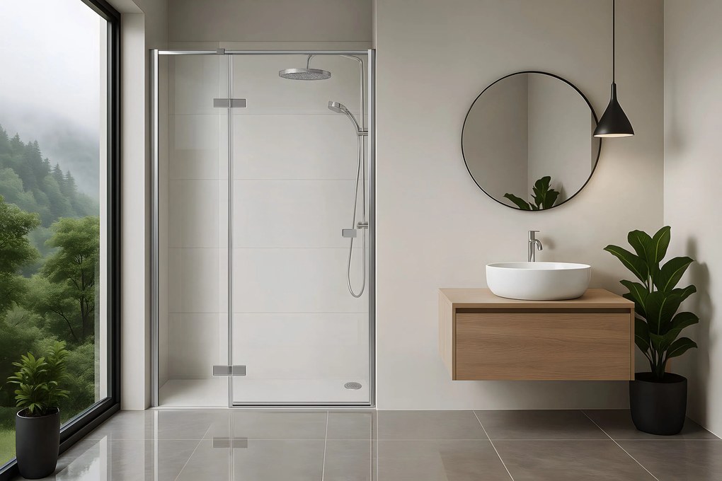 Paravan de dus Rea Atlas 80 Chrome