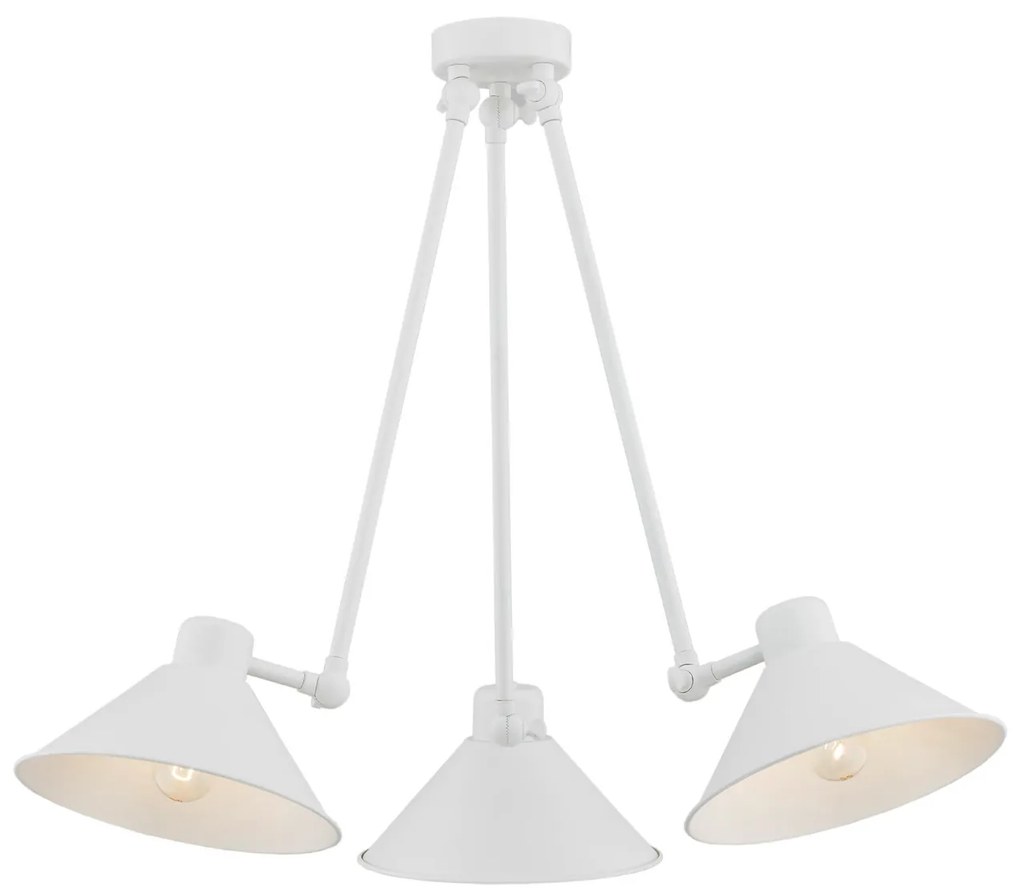 Lustra de tavan reglabila design retro ALTEA 3 alba