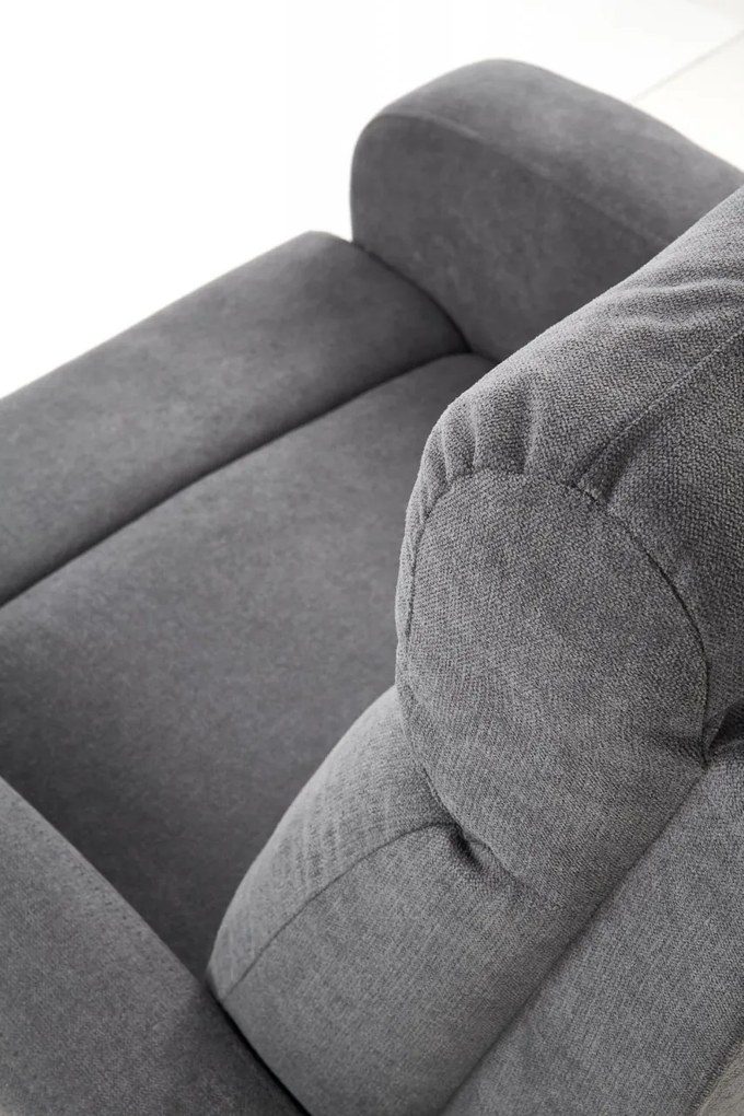 Fotoliu recliner Oslo 1S stofa gri inchis H100 cm