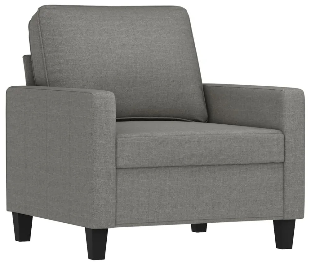 348686 vidaXL Fotoliu canapea, gri închis, 60 cm, material textil
