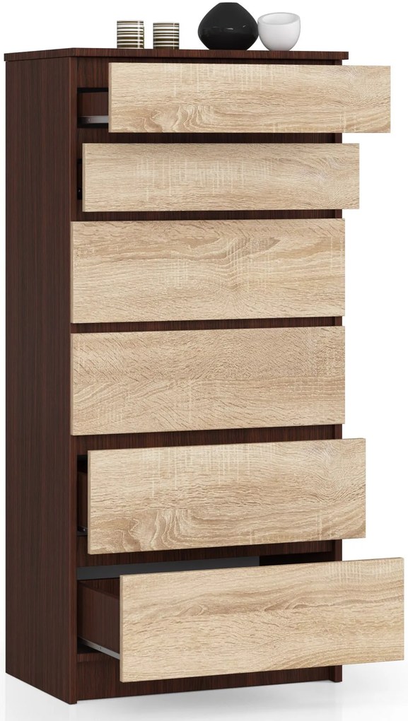 Comodă Kalista III (wenge + stejar sonoma). 1069047