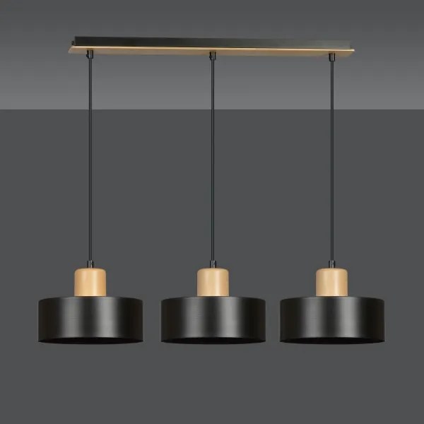 Lustră pe cablu TORIN 3xE27/15W/230V negru