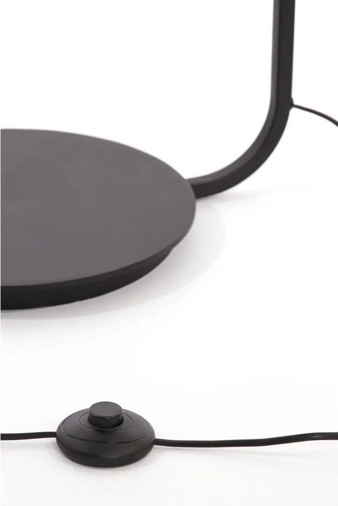 Lampadar negru mat/în culoare naturală cu abajur textil (înălțime 164 cm) Lyra – Light &amp; Living