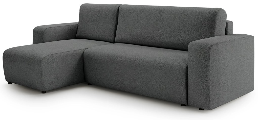 Colțar extensibil Avia Mini universal - grafit țesătură boucle Gerra 120
