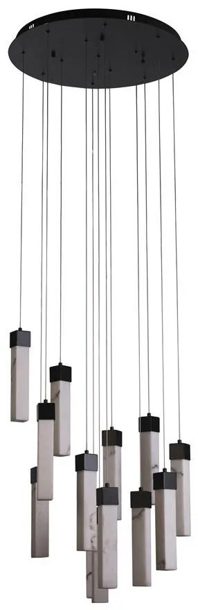 Lustra cu 12 pendule LED design modern Moonbeam