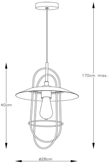 Lustră pe cablu MASSON 1xE27/40W/230V turcoaz Lucide 74309/01/37