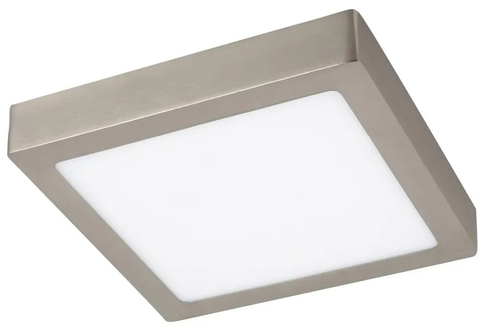 Plafoniera LED design modern LOIS crom satin, alb 22,5x22,5cm