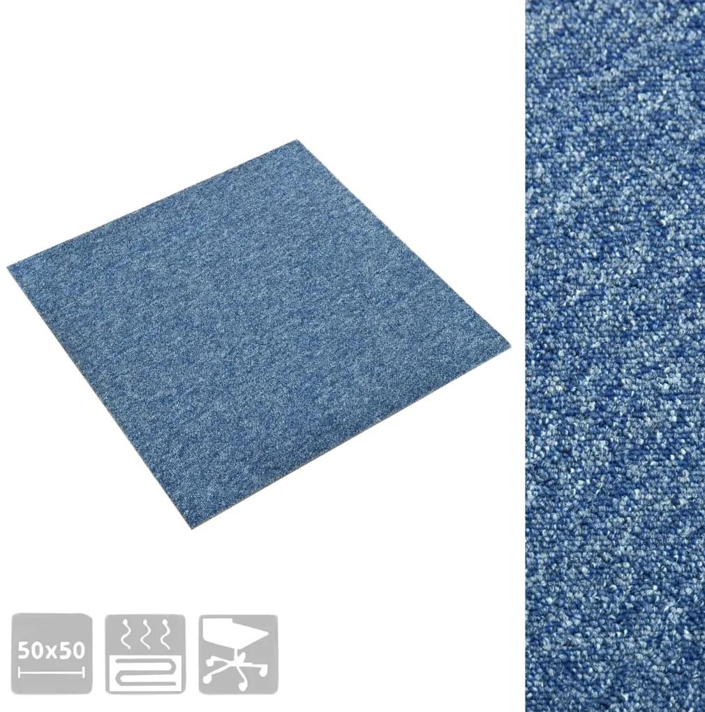 Placi de pardoseala, 20 buc., albastru, 50 x 50 cm, 5 m   Albastru, 1