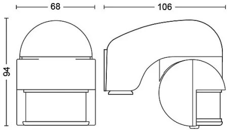 Philips 1747631PN - Senzor mișcare exterior VIRGINIA IP44 alb