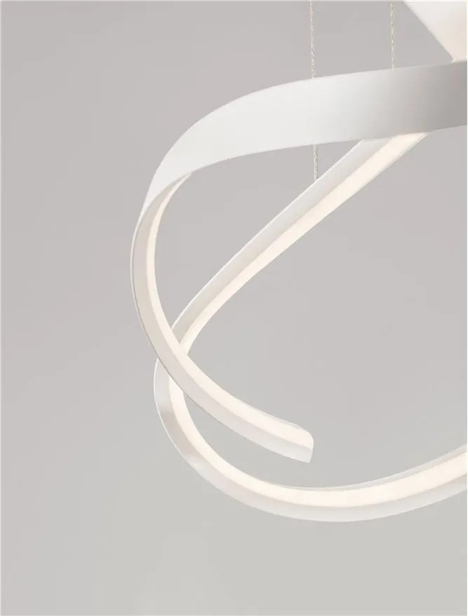 Lustra suspendata LED CCT OLIA aluminiu alb