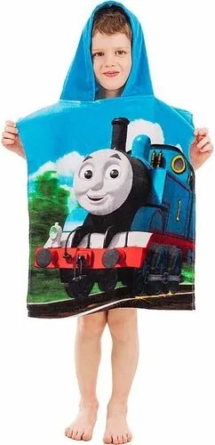 Poncho de copii, Maşinuţa Thomas, 50 x 115 cm