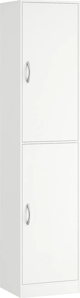 HOMCOM Bibliotecă Înaltă 180 cm, Raft Modern cu 5 Niveluri Reglabile, Mobilier Independent pentru Living, Dormitor, Birou, Alb | Aosom Romania