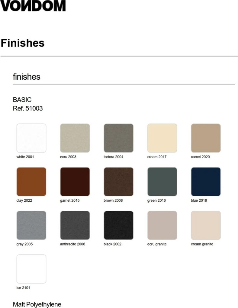 Masuta design modern exterior/interior PAL 51003 Vondom