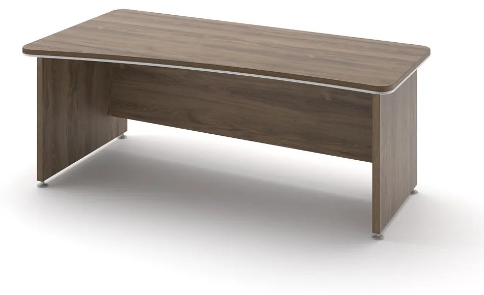 Birou ergonomic TopOffice 200 x 100 cm, stanga, stejar charleston