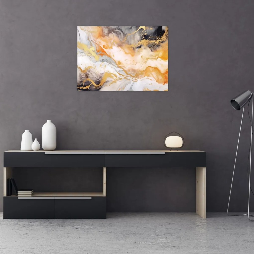 Tablou pe sticlă - Fond marmorat (70x50 cm)
