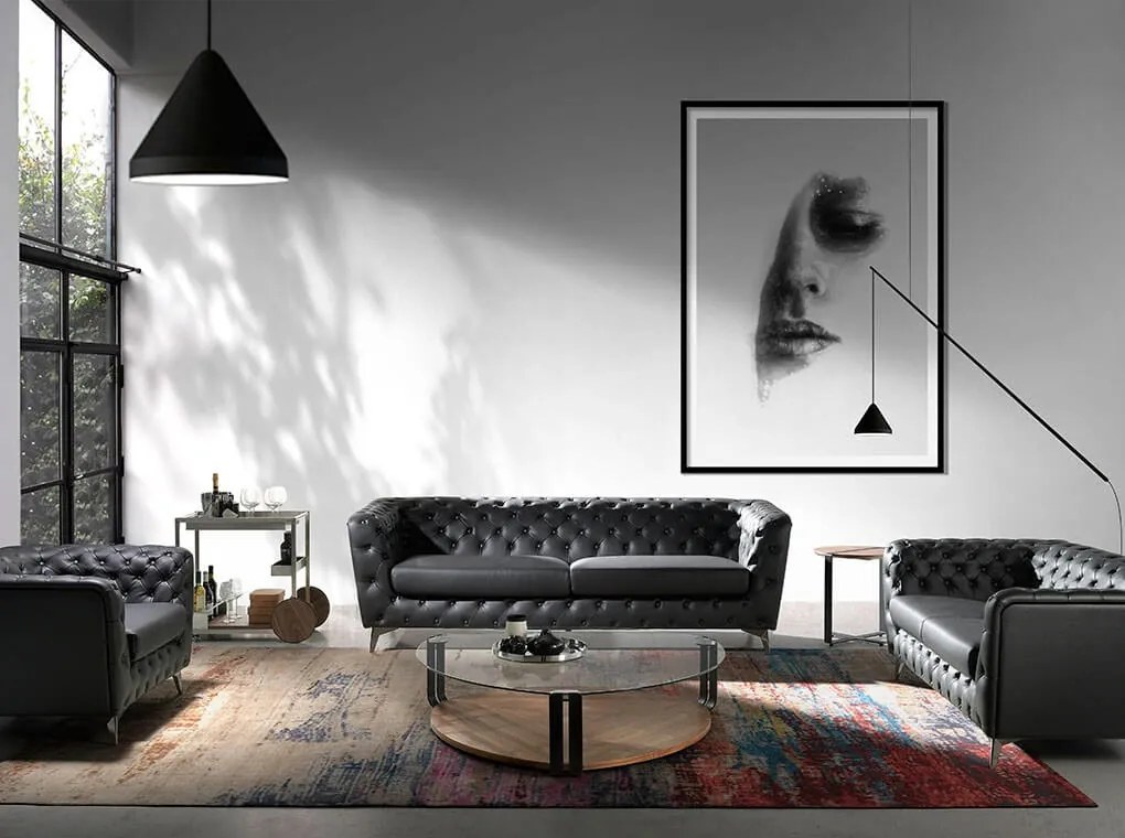 Masuta laterala eleganta design LUX Walnut AC 2054-MH1903B-NOGAL