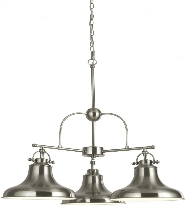 Lustra design industrial Dallas 3L argintiu satin 3183-3SS SRT