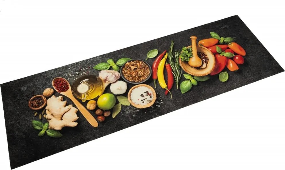 vidaXL Covor de bucătărie lavabil Spices, 60x180cm, catifea