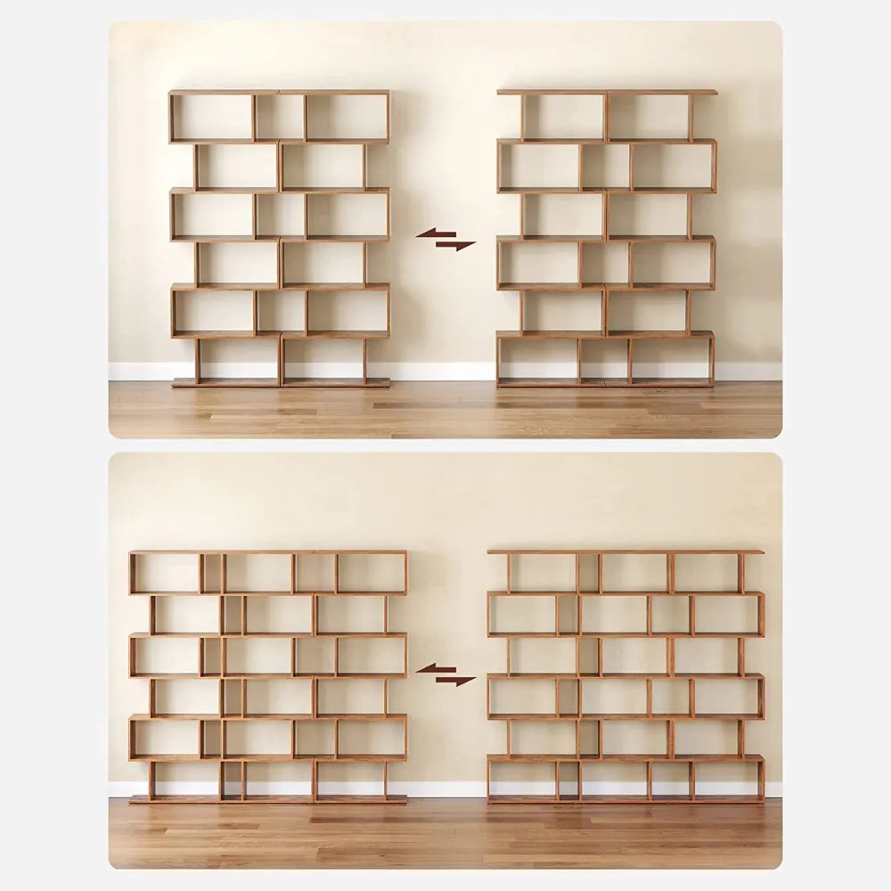 Raft/etajeră pentru cărți PRESTON, 70x24x190,5cm, maro Vasagle