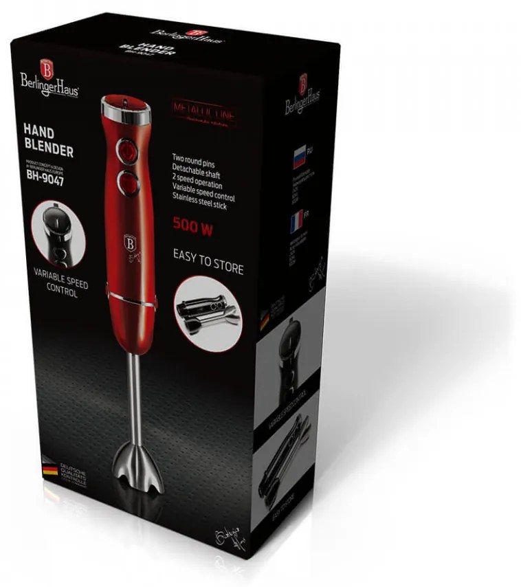 Blender de mana Burgundy Metallic Collection Berlinger Haus BH 9047