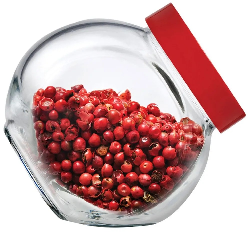 Borcan depozitare cu capac plastic 1.5L, Bella