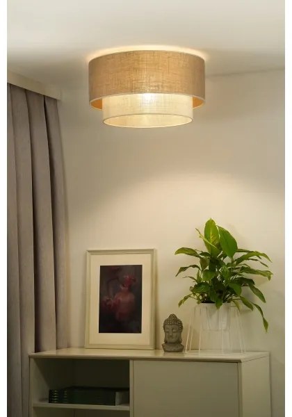 Plafonieră Duolla YUTE BOHO 3xE27/15W/230V d. 60 cm maro/gri