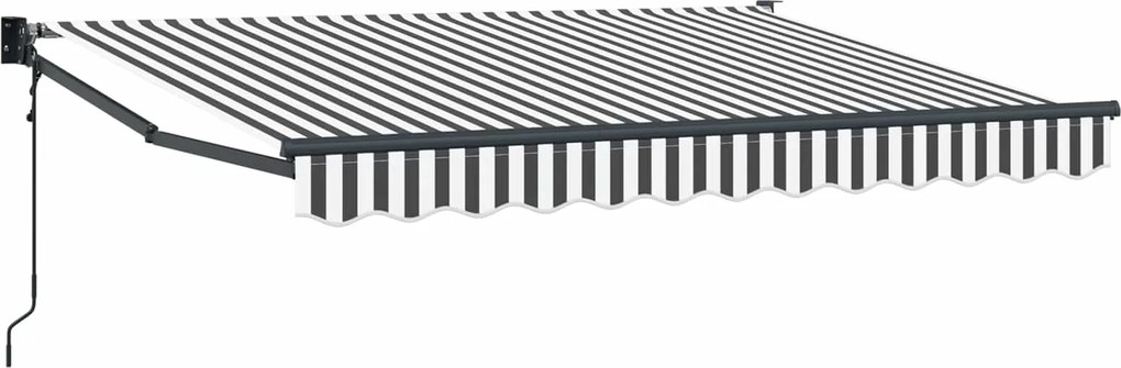 vidaXL Cort electric retractabil Antracit și Alb 3,5 x 2 m